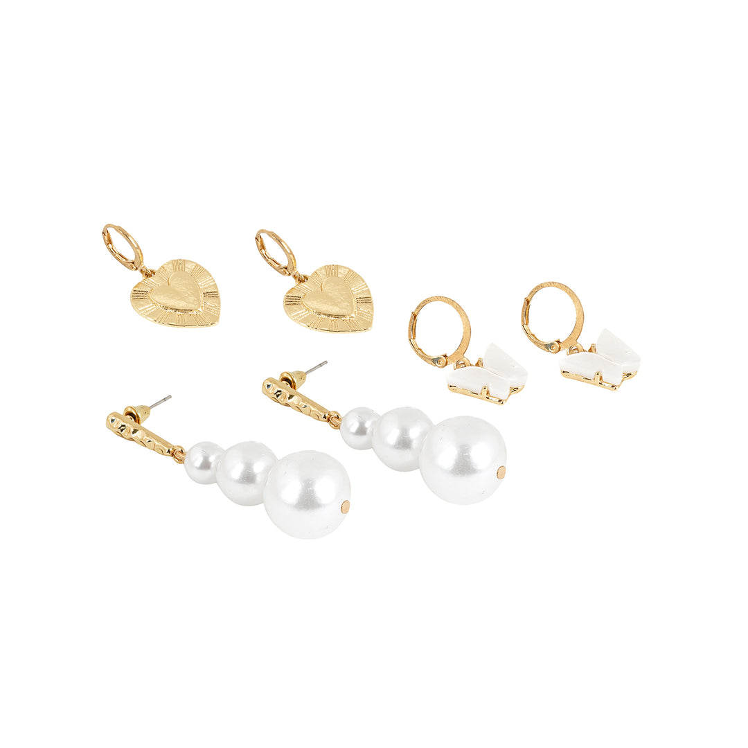 Wellyn Pearl And Charms Earring Set