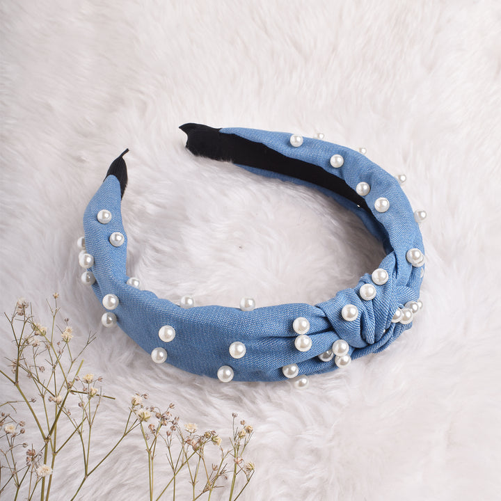 Gilly Pearl Blue Hairband