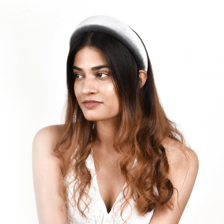 Vicky Velvet Graphite Grey Hairband