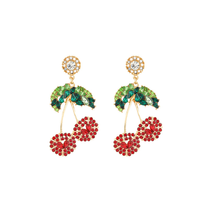 Cherry On Top Red And Green Earring