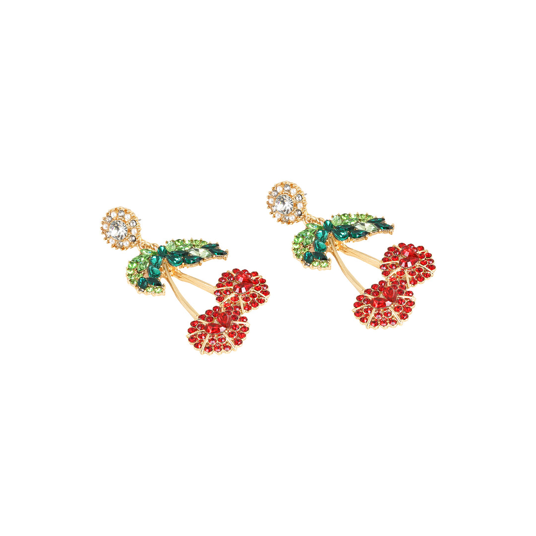 Cherry On Top Red And Green Earring