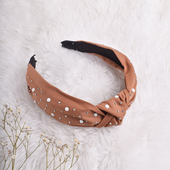 Ronnie Pearl Light Brown Hairband
