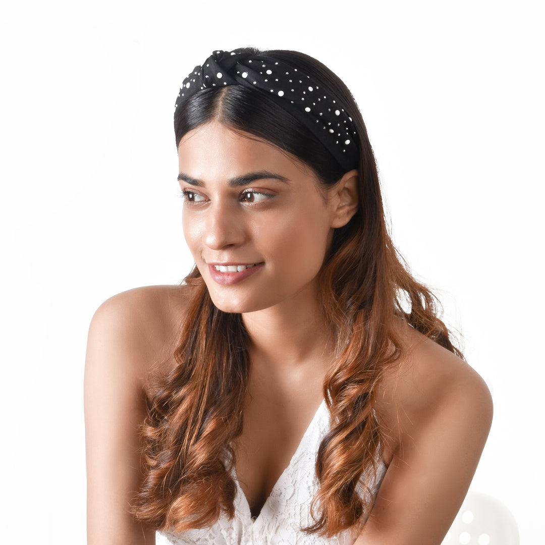 Ronnie Pearl Black Hairband