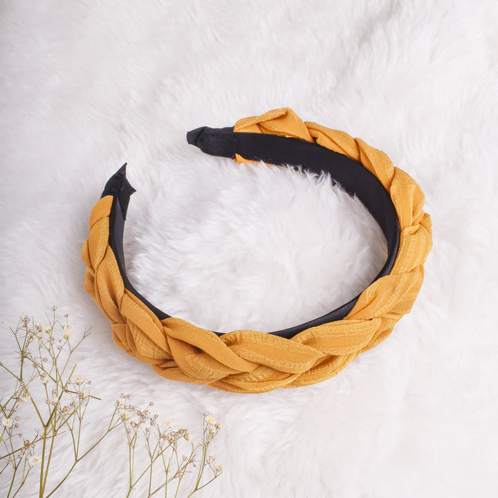 Lassie Braided Mustard Yellow Hairband