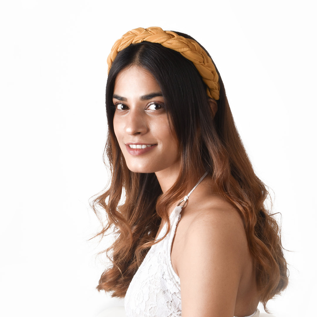 Lassie Braided Mustard Yellow Hairband