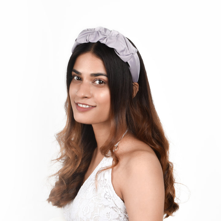Emmy Slate Grey Smocked Hairband