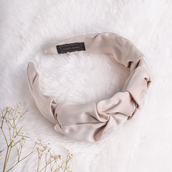 Emmy Beach Beige Smocked Hairband