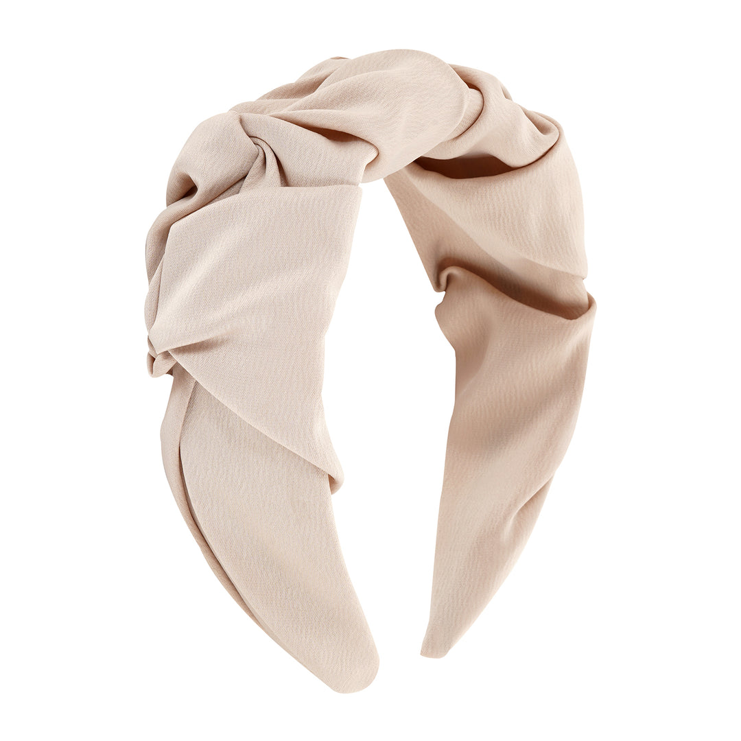 Emmy Beach Beige Smocked Hairband