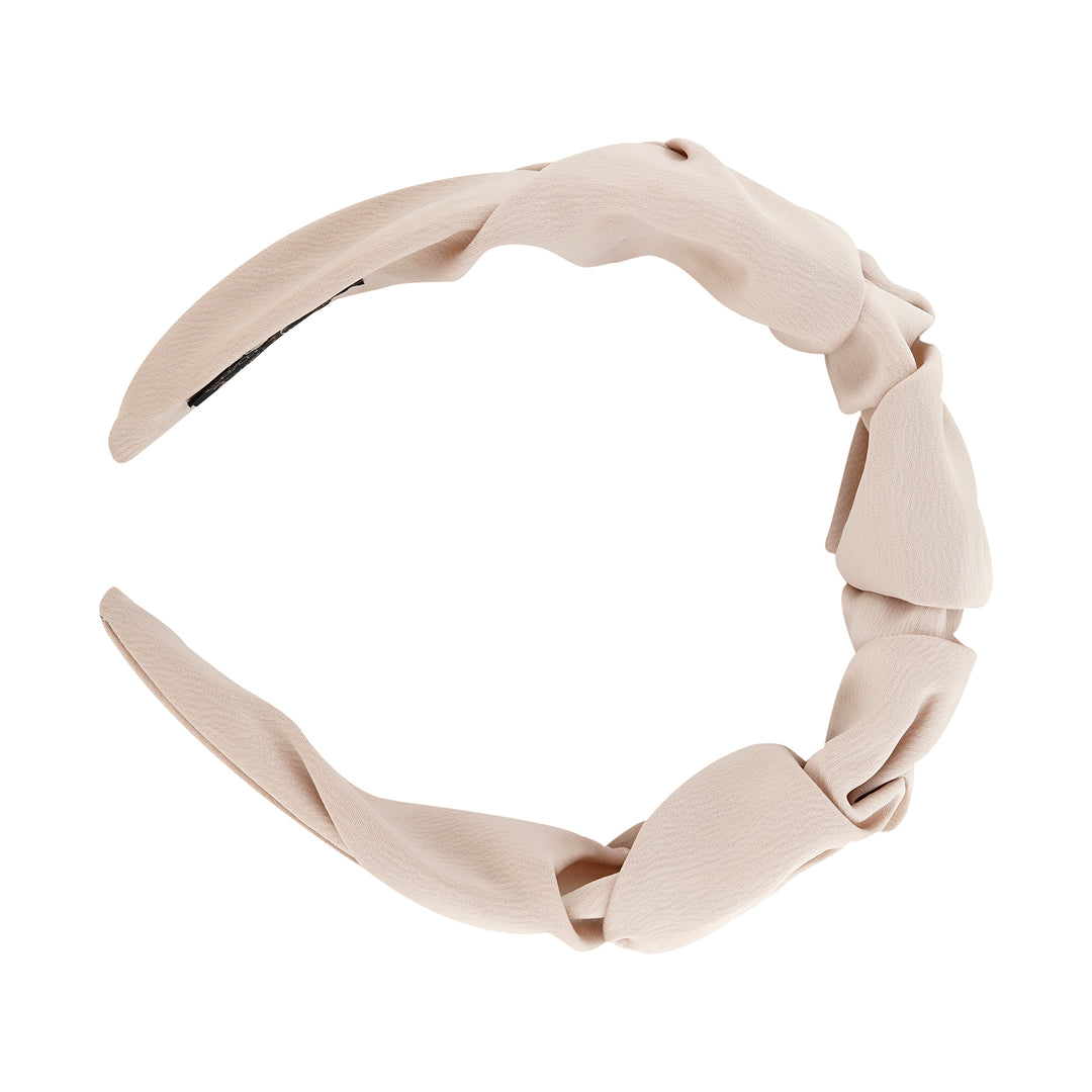 Emmy Beach Beige Smocked Hairband