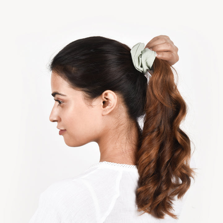 Brair Green Scrunchie