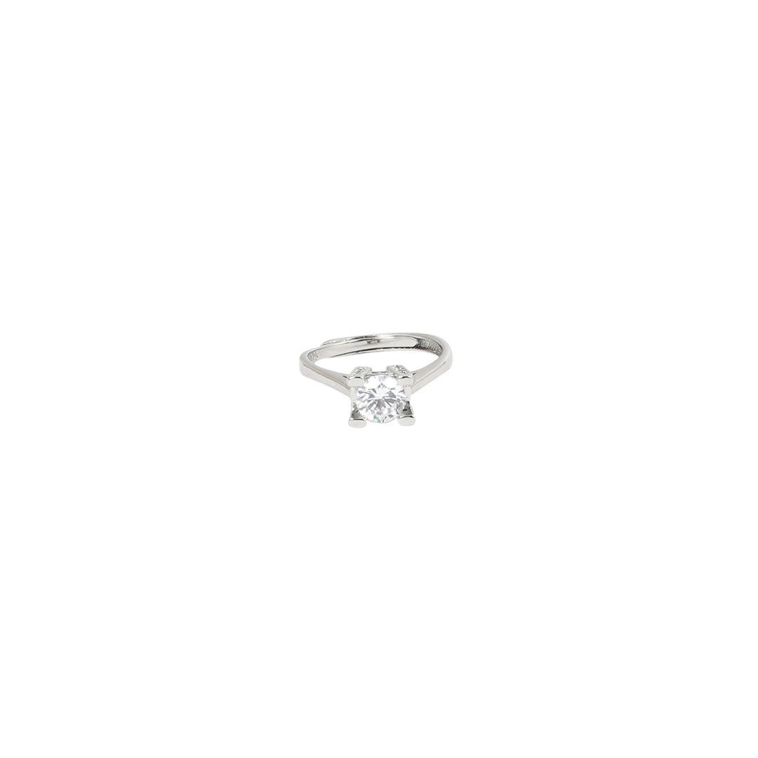 Arora Square Cut Silver Ring