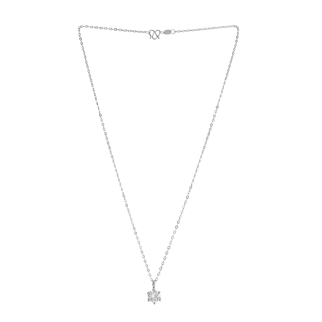Zelda Silver Rhinestone Necklace