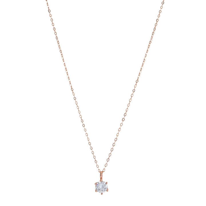 Zelda Rosegold Rhinestone Necklace