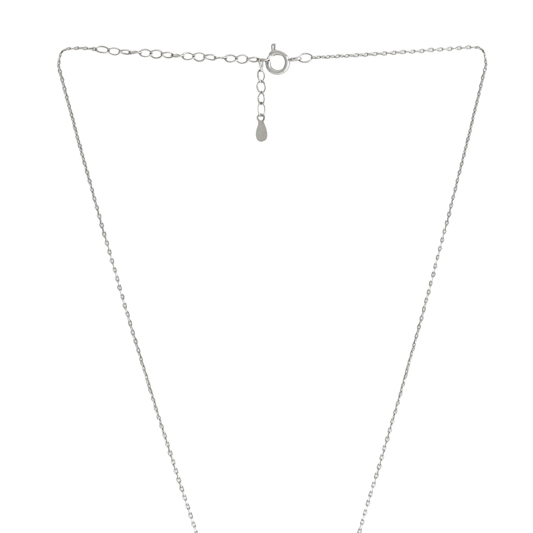 Aveline Drop in a Heart Silver Necklace
