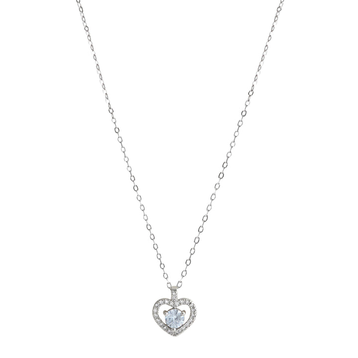 Etta Drop in a Heart Silver Necklace