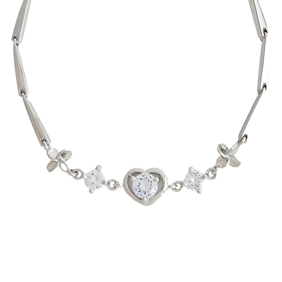 Raven Heart Silver Bracelet