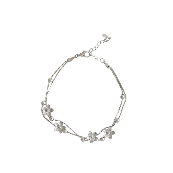 Leif Floral Silver Bracelet