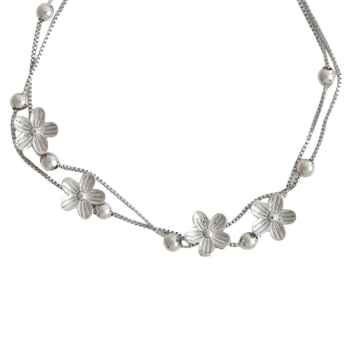Leif Floral Silver Bracelet