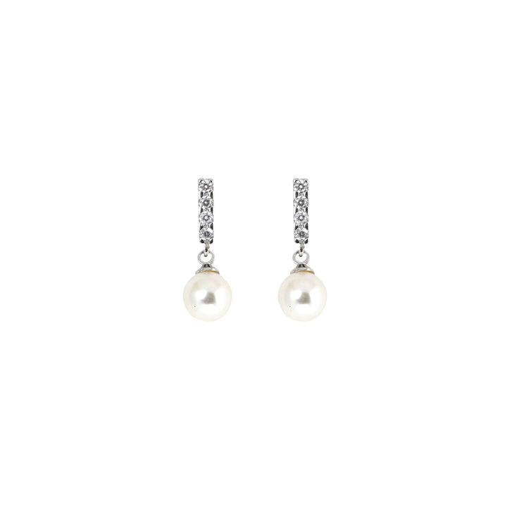 Iris Pearl Drop Silver Earring