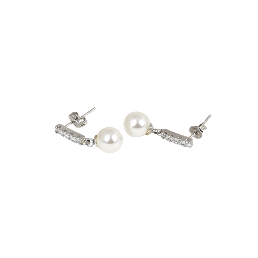 Iris Pearl Drop Silver Earring