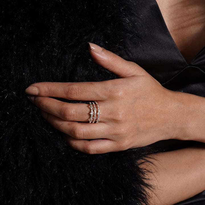 Triple Truffle Silver Ring