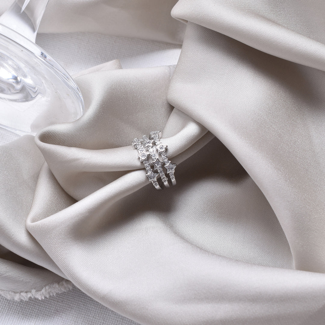Triple Truffle Silver Ring