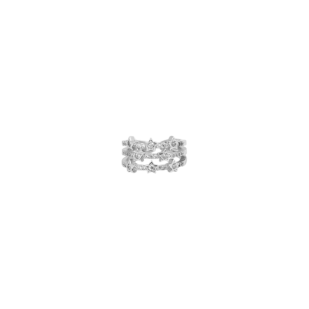 Triple Truffle Silver Ring