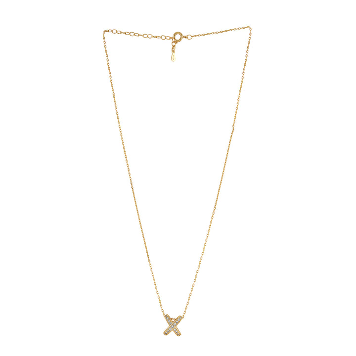 Kriss Kross Gold Necklace