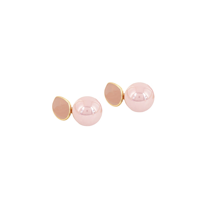 Soleil Rosegold And Pink Pearl Earring