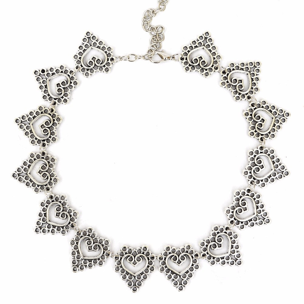 Silver Filigree Choker - Joker & Witch