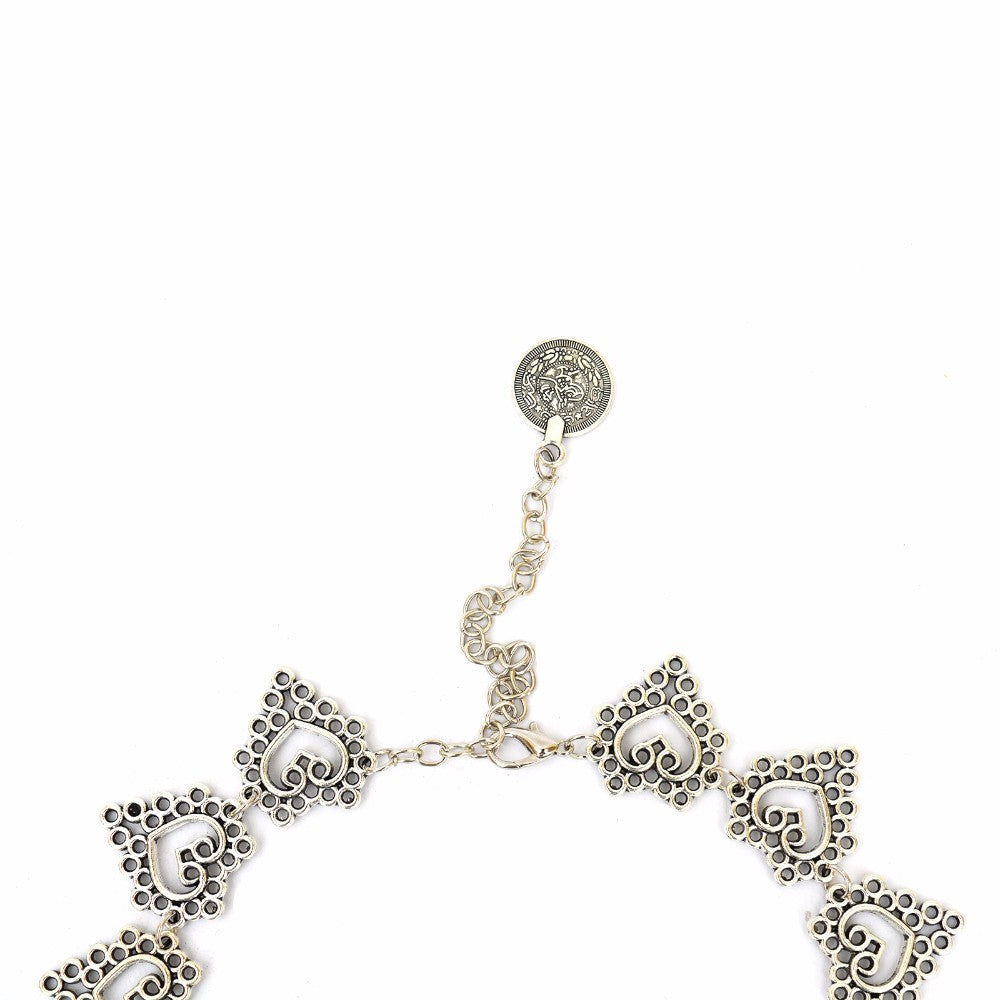 Silver Filigree Choker - Joker & Witch