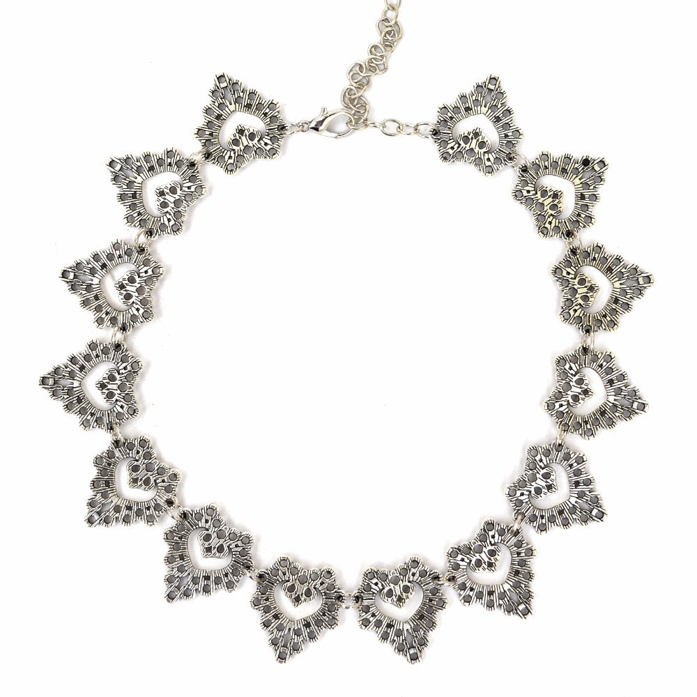 Silver Filigree Choker - Joker & Witch