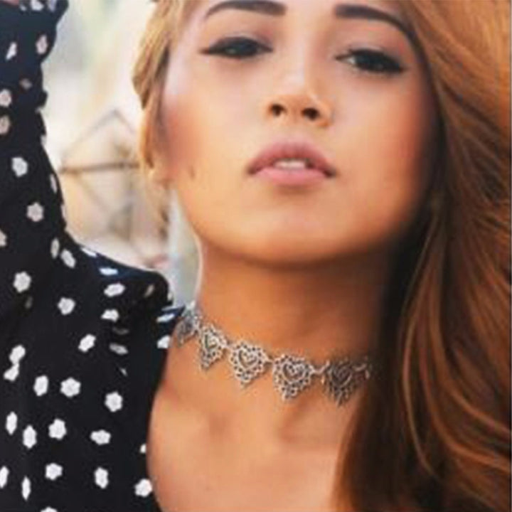 Silver Filigree Choker - Joker & Witch