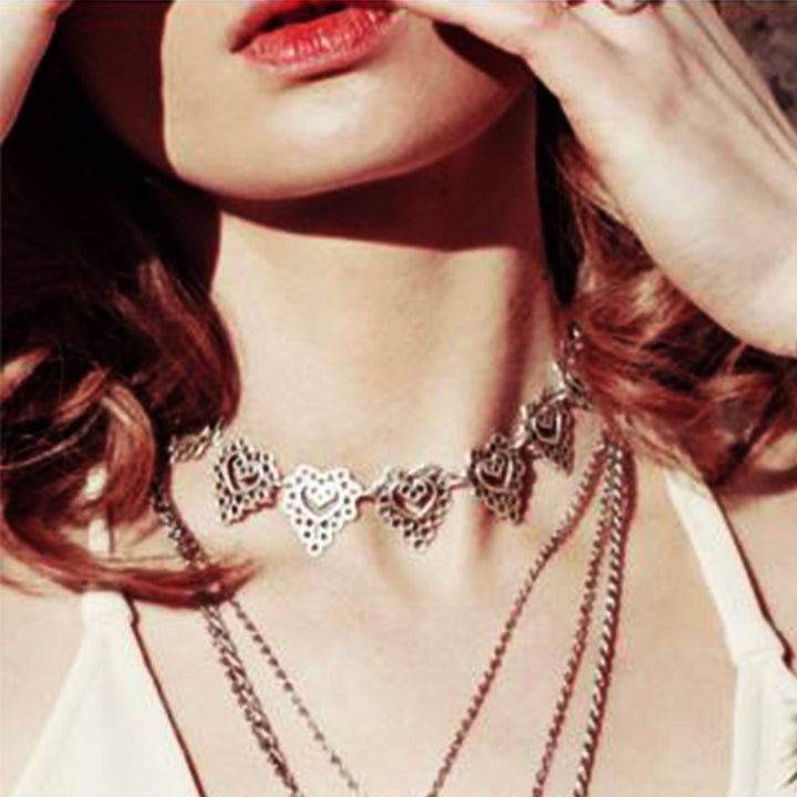 Silver Filigree Choker - Joker & Witch