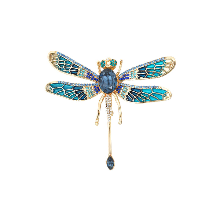 Axl Blue Rhinestone Brooch