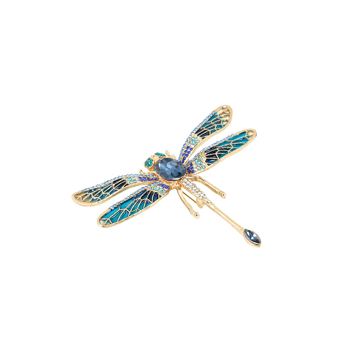 Axl Blue Rhinestone Brooch