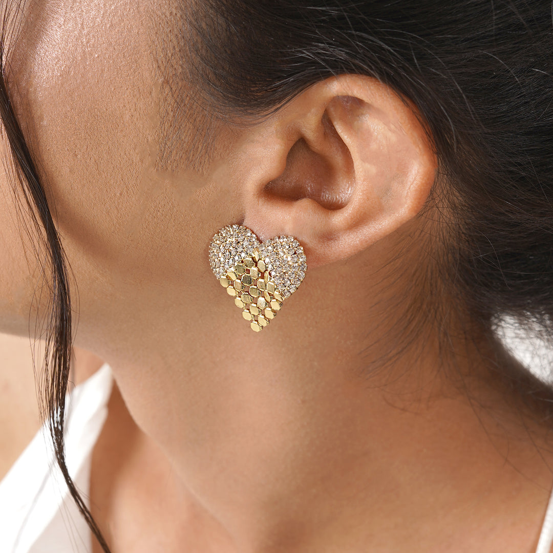 アクセサリー STUDIO SEVEN Caution Heart Earring Gold アクセサリー STUDIO SEVEN Caution Heart Earring Gold STUDIO