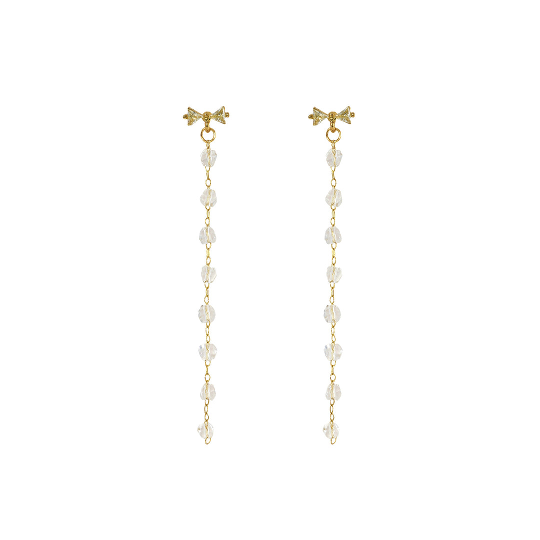 Lo Bow Gold and White Cluster Earring