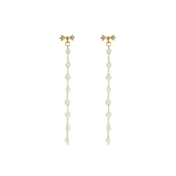 Lo Bow Gold and White Cluster Earring