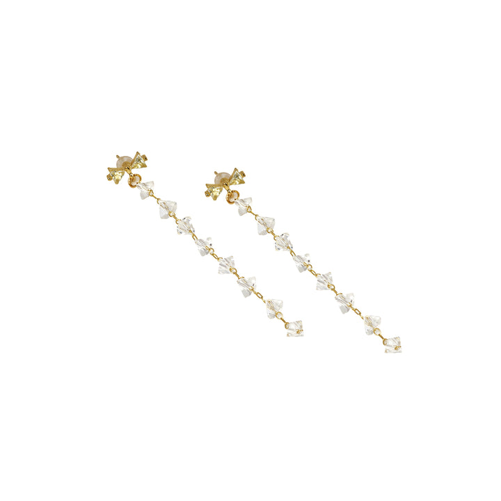 Lo Bow Gold and White Cluster Earring