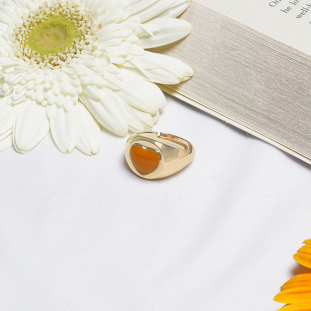 I Heart Yellow Colour Pop Ring