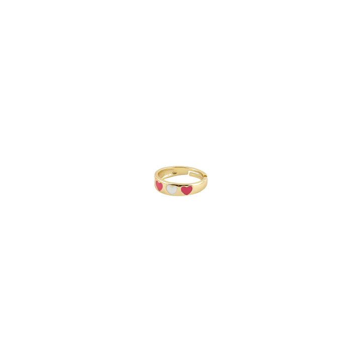 Cara Red And White Multicolour Ring