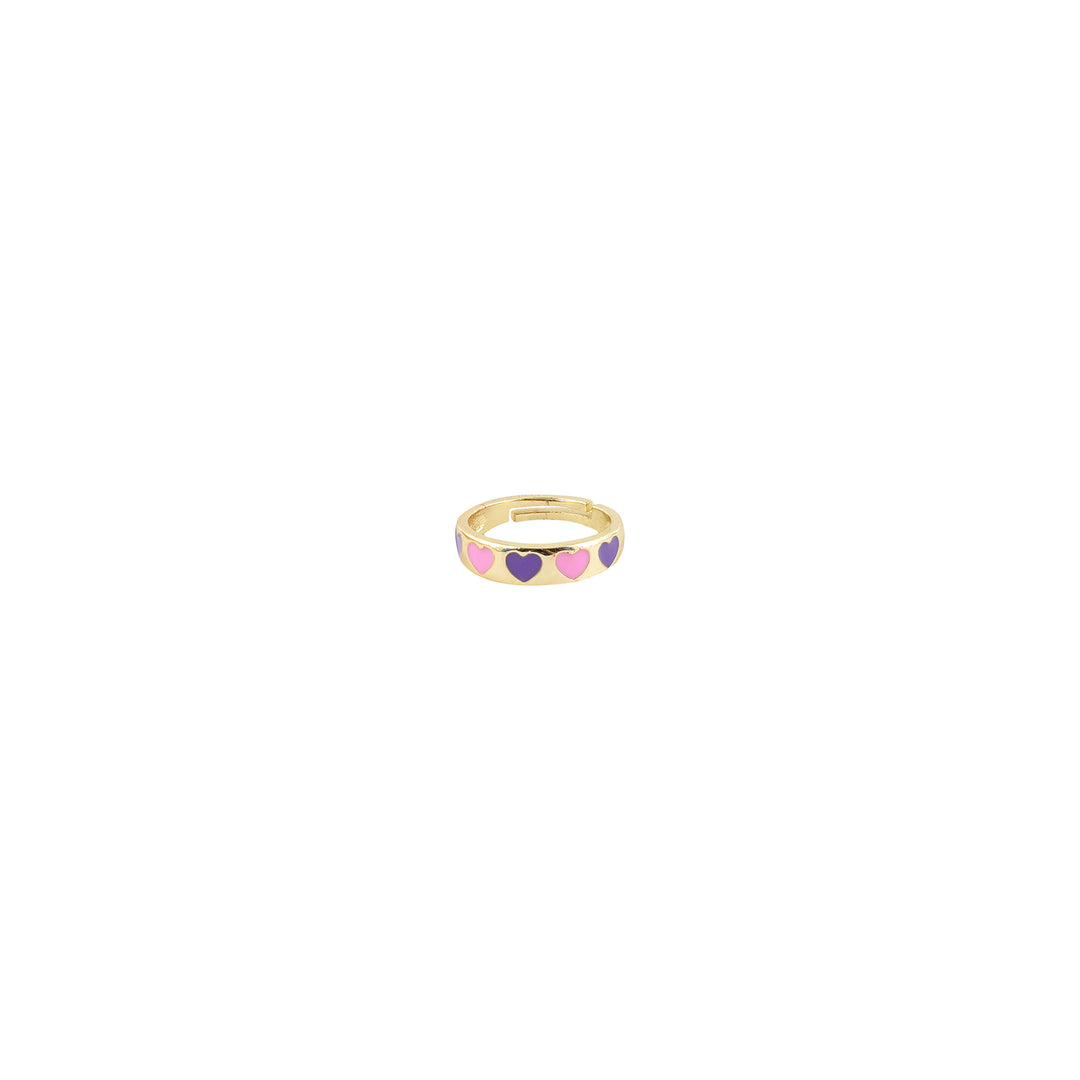 Cara Pink And Purple Multicolour Ring
