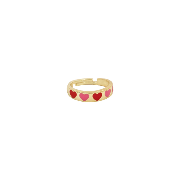 Cara Pink And Red Multicolour Ring
