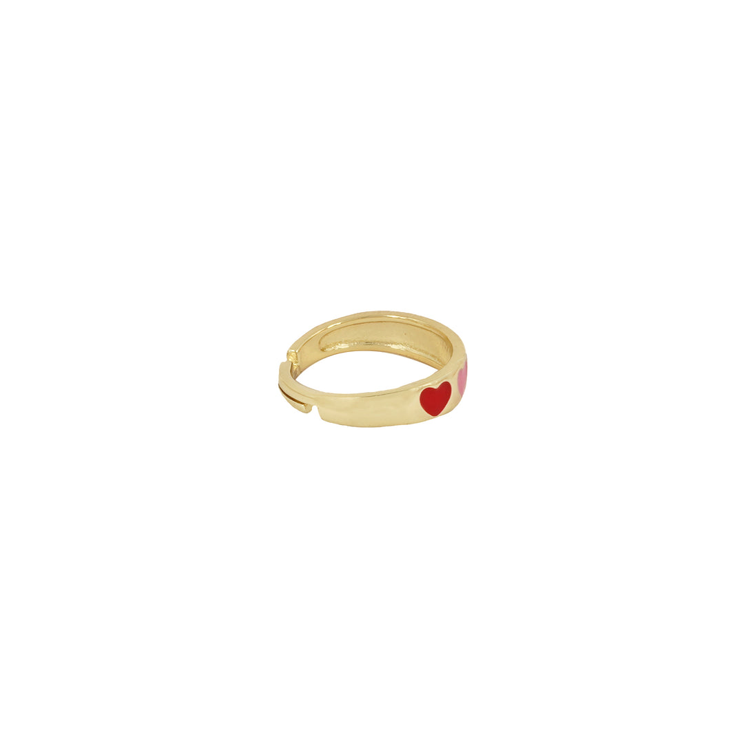 Cara Pink And Red Multicolour Ring