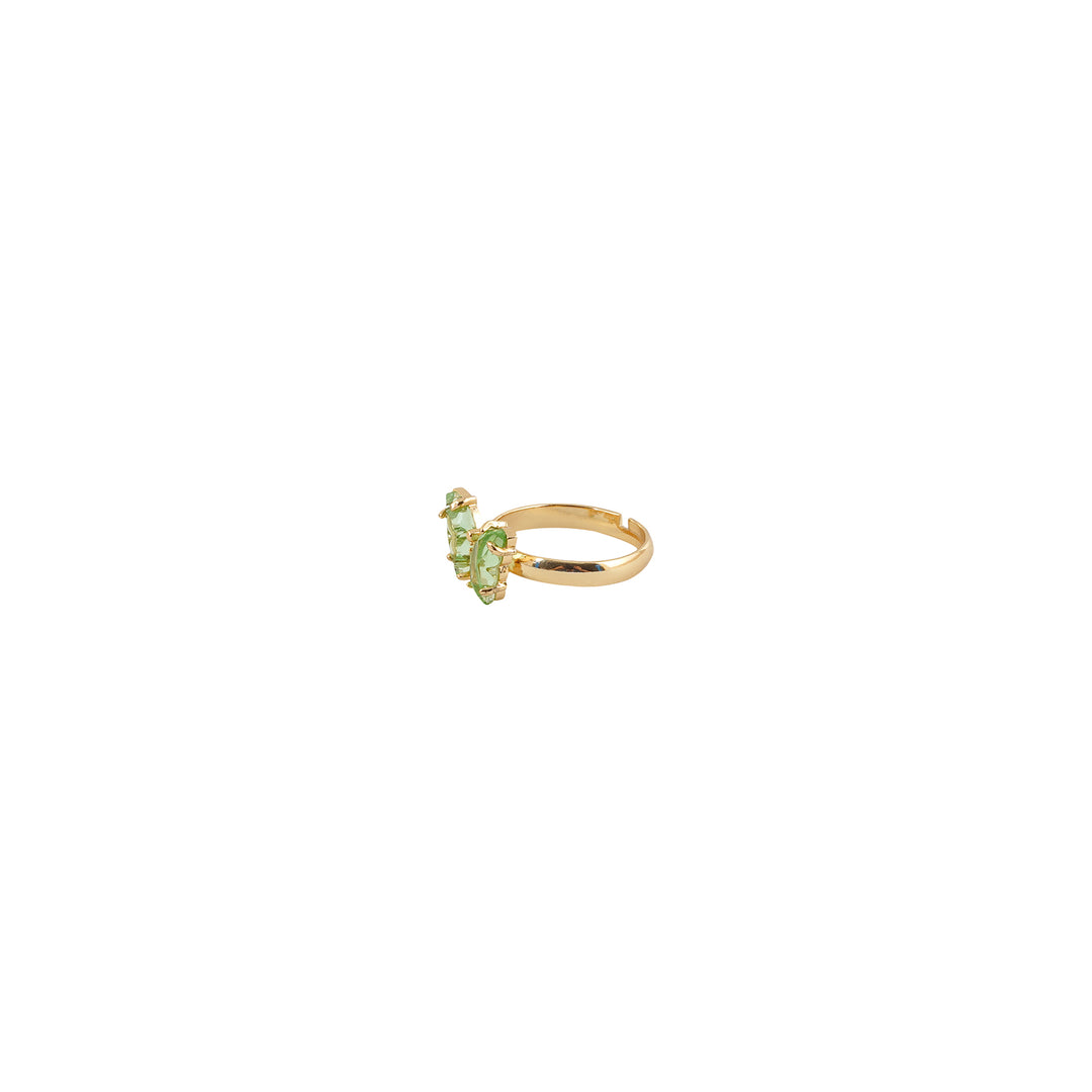 Mabel Butterfly Light Green Stone Ring