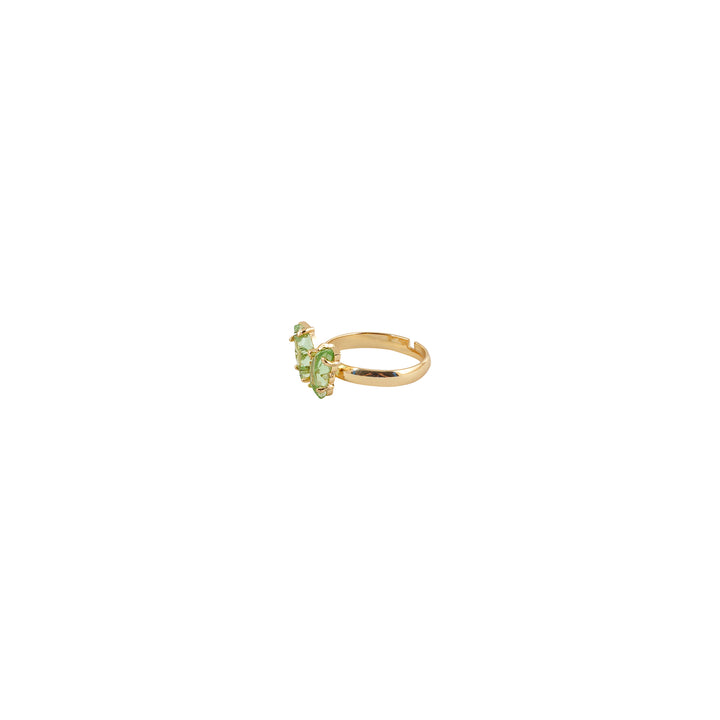 Mabel Butterfly Light Green Stone Ring