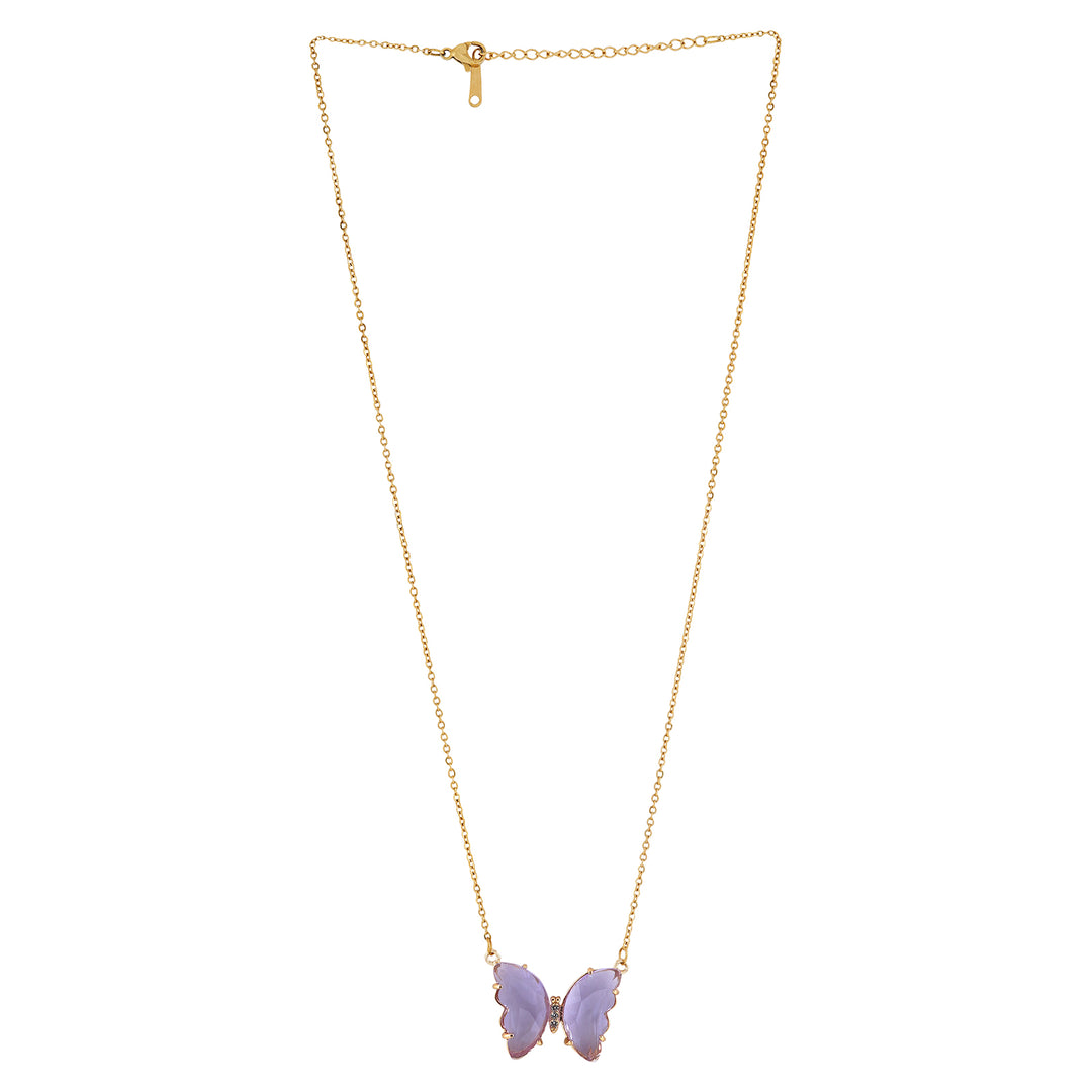 Lainey Purple Butterfly Necklace