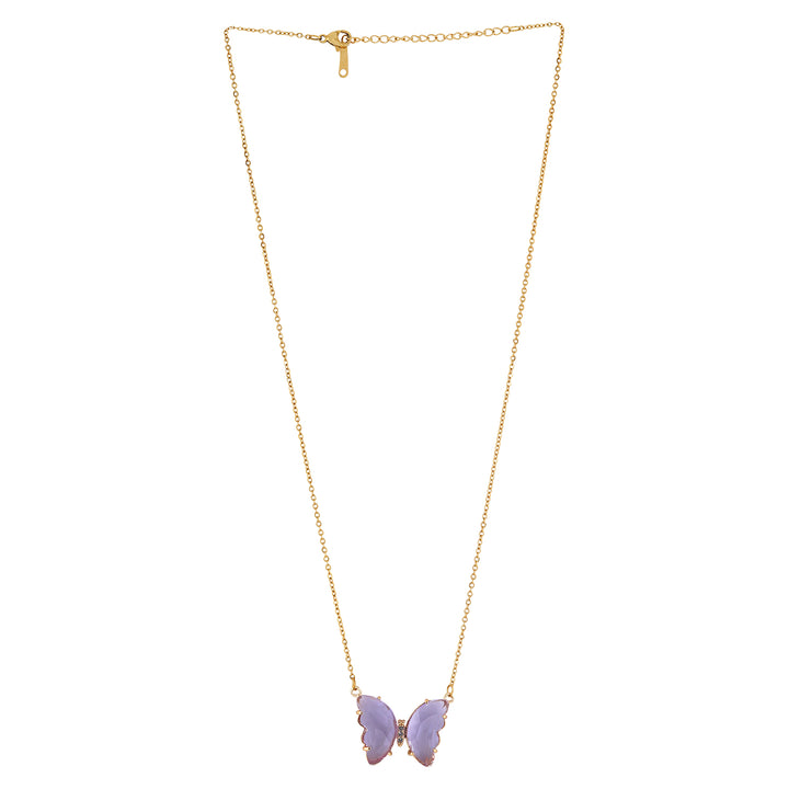 Lainey Purple Butterfly Necklace
