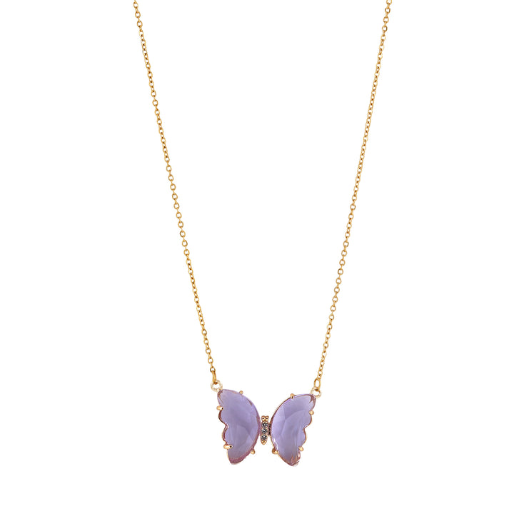 Lainey Purple Butterfly Necklace